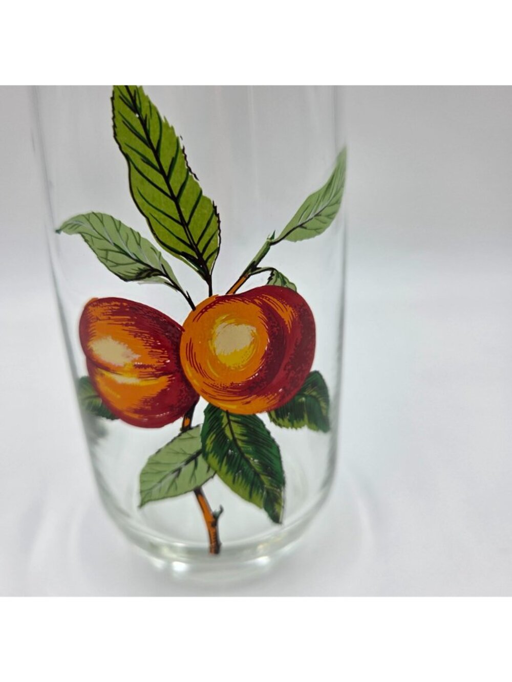 West Virginia Glass 4 Piece Set Fruit Pitcher and 3 Glass Set Gold Trim - Picture 10 of 11